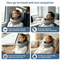 Oreiller de voyage en mousse à mémoire de forme, soutien ergonomique et portable pour le cou, idéal pour dormir au bureau et en voiture