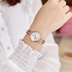 Reloj de Pulsera de Moda para Mujer, Reloj de Cuarzo Dorado Rosa, Elegante Reloj de Pulsera con Pedrería para Mujer, Regalo - Product Image 5