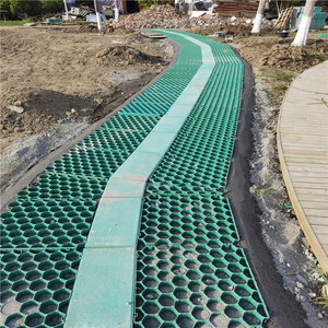 Griglia di erba di plastica ad alto carico per il parcheggio all'aperto che pavimenta la griglia di ghiaia progetto paesaggistico giardino sul tetto che pianta il drenaggio del prato - Product Image 4