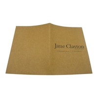 Carpeta de Presentación Premium Eco-Chic Minimalista con Cubierta de Papel Kraft Impresa con UV, Ranura para Tarjetas de Visita, Promoción OEM, Marca Moderna