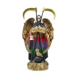 Statua in Resina Weivista di Santa Muerte a 7 Poteri, Teschio del Mietitore Sacro - Product Image 4