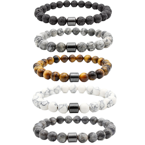 Nueva Pulsera Magnética de Ágata Ecológica Tallada a Mano con Diseño Geométrico, Venta Caliente Transfronteriza, Joyería Oneby para Aniversario - Product Image 1