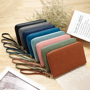 Portefeuille pour passeport long RFID d'affaires, porte-cartes, porte-monnaie à fermeture éclair à la mode, stockage de <span class=keywords><strong>billets</strong></span> pour certificat de voyage - Product Image 4
