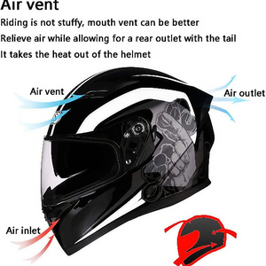 Casque de moto HXC011 en ABS, style rétro vintage Predator, pour cyclisme sportif en extérieur, course moto, état neuf - Product Image 4