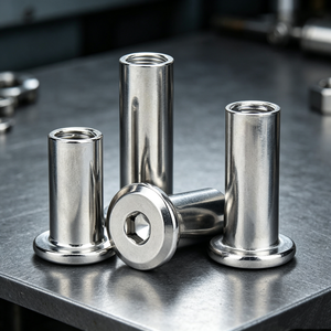 DIN934 ISO Certified Flat Head Sleeve Hex Nut Galvanized Carbon Steel Nut For Power Equipment Fixing Parts - Product Image 1