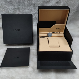 Factory Wholesale In Stock <b>Black</b> Single Slot Brand Watch <b>Box</b> Complete Packaging Set With Gift Bag Manual Custom Logo Watch <b>Box</b> - Product Image 1