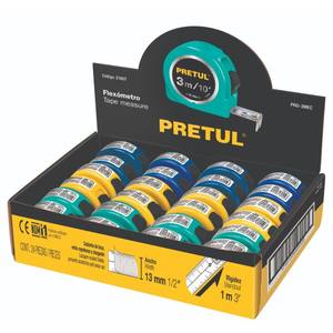 เทปยืดหยุ่น PRO-3MEC ริบบิ้น3ม. 13มม. บนกล่องแสดงผล24ชิ้นเทปราคาวัด - Product Image 1