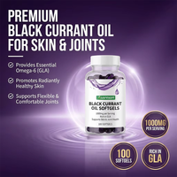 Extrait d'huile de graines de cassis séché en gélules végétales 1000 mg – Compléments immunitaires, capillaires et cutanés – Gélules d'huile de cassis Halal