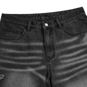 กางเกงขาสั้นผู้ชายผ้าฝ้าย 100% แบบทำสีซีด แต่งโลโก้ได้ กางเกงออกกำลังกาย ระบายอากาศดี ดีไซน์ใหม่ แห้งเร็ว มีจำหน่ายแล้ว - Product Image 3