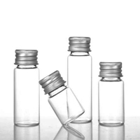 Flacon en verre tubulaire borosilicate à col vissé Dia22, de 5 ml à 30 ml, avec bouchon en aluminium pour le stockage de sucre et de collations, forme cylindrique