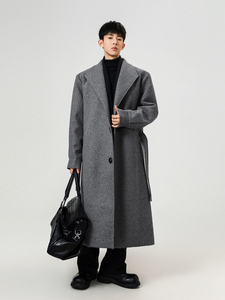 <span class=keywords><strong>Manteau</strong></span> en laine <span class=keywords><strong>mi</strong></span>-longue Shelby pour <span class=keywords><strong>homme</strong></span> et femme, style rétro haut de gamme, tendance de la rue pour les couples, <span class=keywords><strong>manteau</strong></span> tendance de marque, longueur genoux - Product Image 1