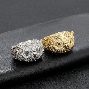 Hip Hop Owl <b>Ring</b> Micro-<b>set</b> Zircon Personality Hip Hop Jewelry <b>Ring</b> for Men and Women - Product Image 3