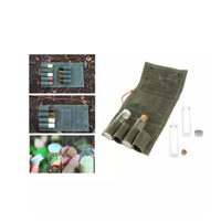 Sac de rangement pour assaisonnements de barbecue d'extérieur, housse de protection portable anti-perte pour bouteilles d'épices de fête, en PE pour le camping