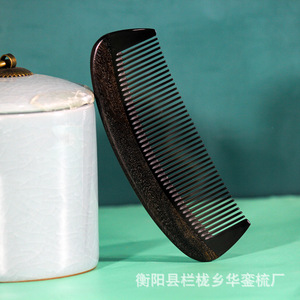 Peine de madera de sándalo Huaxin para masaje del cuero cabelludo, 10-15 cm, para cuidado del cabello, de la fábrica Huaxin Comb, municipio de Lanzhuo, condado de Hengyang - Product Image 2