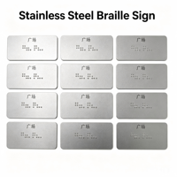 Étiquettes adhésives flexibles givrées en relief Braille Xiao Yao 005 - Taille personnalisée pour boutons d'ascenseur et rampes d'escalier (usage commercial)