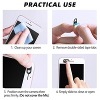 Couverture de caméra pour Webcam, 10 pièces, avec fonction curseur, pour caméra, couverture anti-espion pour téléphone portable