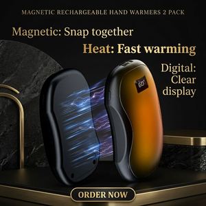New 2-Pack Magnetic 4000Mah Warm Hands Electric Heater Portable Power Bank Rechargeable Hand Warmer - Product Image 2