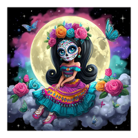 CHENISTORY Peinture par numéros DIY, motif Halloween, Crâne de femme, pour adultes, kits de coloriage par numéros, cadeau DIY