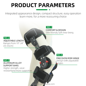 Postoperative Knieorthese Stützorthese Orthopädische Knieorthese Immobilisator Verstellbare Gelenk-Knieorthese mit Bewegungsscharnier - Product Image 2