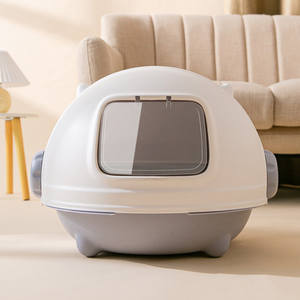 Nouveau Design Entièrement Fermé <span class=keywords><strong>Robot</strong></span> Forme Chat Litière Portable Grande Capacité Anti-éclaboussures Chat Toilette Chat Litière - Product Image 6