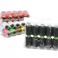 JP ménage couleur unie teint filé 100% fil de polyester avec différentes couleurs fort fil à coudre en polyester