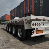 Semi-remorque surbaissée à 2/3/4 essieux pour charges lourdes, 40 tonnes/60 tonnes, avec rampe arrière pour le transport de machines