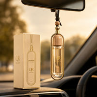 Flacons suspendus pour voiture de 10 ml, 7 ml, 5 ml – Bouteilles vides en verre transparent pour diffuseur d'huiles essentielles et parfums – Pendentifs flacons
