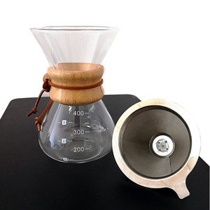 Classico <span class=keywords><strong>Borosilicato</strong></span> Caffè Vaso di <span class=keywords><strong>Vetro</strong></span> 400ml/600ml/800ml Versare Sopra il Caffè - Product Image 4