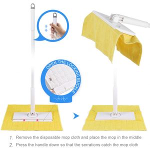 Automatic Clamping Floor Cleaning <b>Mop</b> Replaceable Wipes Towel Refill Cloth Wet Tissue Window Cleaner Disposable Flat <b>Mop</b> - Product Image 5