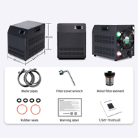 Mini enfriador de agua fría con WiFi, 1/2 HP, baño de hielo, Enfriador de inmersión fría y filtro, control de aplicación de ozono, máquina de agua fría solo refrigeración