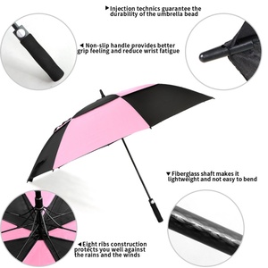 Oversize Golf <b>Umbrella</b> OEM ODM logo 130cm High Quality <b>Windproof</b> Luxury Fashion Vented Strong Semi-Automatic Opening Travel - Product Image 3
