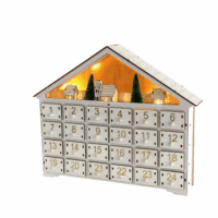 Kreativer hölzerner Weihnachts-Advents kalender mit 24 Eröffnungs schubladen und Led Light Family Xmas Holiday Advents dekorationen