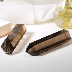 Vente en gros de tour de cristal de quartz fumé poli de haute qualité, pierre naturelle de guérison, pour la décoration énergétique - Product Image 5