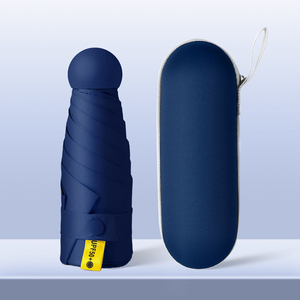 Parapluie de poche mini capsule anti-UV UPF 50+, pliable en 5 sections, léger et compact, idéal pour le soleil et la pluie en voyage - Product Image 2