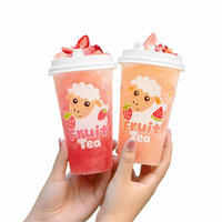 Gobelets en plastique PP transparents jetables de qualité alimentaire 12 oz, à paroi simple, pour smoothies, vente en gros, contenants cylindriques pour jus et yaourt