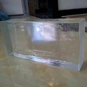 Kualitas Tinggi 200X100X50Mm Batu Bata Blok Kristal Kaca Berwarna Polos Bening