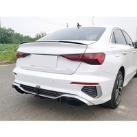 Diffuseur avec sorties d'échappement pour Audi A3 8Y 2021-2022, lèvre de pare-chocs arrière, spoiler diffuseur