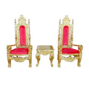 Sillas <span class=keywords><strong>de</strong></span> boda <span class=keywords><strong>de</strong></span> espalda alta para eventos, sillón <span class=keywords><strong>de</strong></span> boda, rey real, Princesa, príncipe, novio, rojo, Hotel, trono, Reina, a la venta - Product Image 1