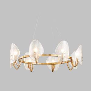 Zeal Lighting, nuevo diseño, luz colgante contemporánea, candelabro de cristal dorado, luz colgante Nórdica - Product Image 3