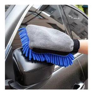 Extra Dikte Chenille Waterdichte Carwash Handschoen Auto Wasmachine Care Cleaner Auto Koraal Fluwelen Dubbelzijdige Washandschoen