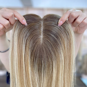 Extensiones de Cabello Humano con Base de Encaje de Seda, Superventas, para Mujer, Toupee Plateado de Cabello Humano, Doble Trama, Cutícula Alineada - Product Image 3