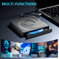 Blu-ray Burner External Optical Drive CD DVD DVD-RW USB3.0 Laptop Friendly Desktop Easy to Carry