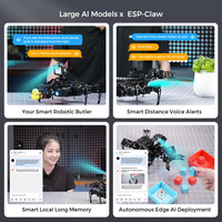 miniHexa Pro ESP32 Robot Hexapode, Interaction LLM & Vision IA, Bras Robotique, Plateforme de Développement Python & Open-Source