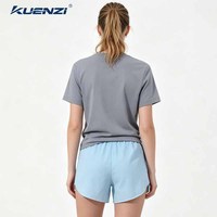 Camiseta de Mujer Kuenzi de Algodón Mercerizado con Nitrógeno Líquido, Personalizada con Logotipo, Cuello Redondo, Manga Corta, 100% Algodón, 225GSM