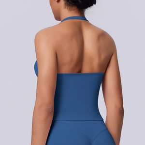 Top Deportivo Largo sin Costuras para Mujer, Estilo Halter, Cuello Cuadrado, <span class=keywords><strong>de</strong></span> Spandex/Nylon, con Gran Soporte, para Correr, Fitness y <span class=keywords><strong>Yoga</strong></span> - Product Image 4