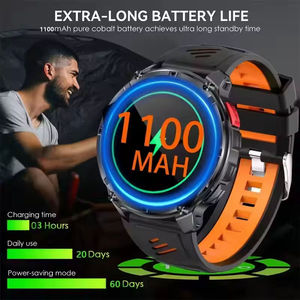 Montre connectée sportive pour homme HT33 2026 1100mAh avec écran IPS, bracelet en silicone, étanche IP68, suivi du sommeil, unisexe - Product Image 3