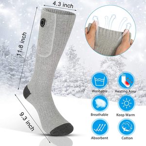 Chaussettes chauffantes électriques rechargeables par USB, chaussettes chauffantes pour l'hiver, chaussettes chauffantes pour l'extérieur - Product Image 2