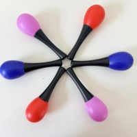 Plastic Mini Sand Hammer Early Education Percussion Instrument Colorful Grip Toy Interactive Musical Instrument Sand Egg Rattle