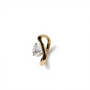 Lurba Jewels – Ensemble de mariage de luxe en moissanite taille poire 1 carat, bague de fiançailles en or jaune massif 14 carats avec sertissage à griffes pour femme - Product Image 6
