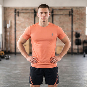 Conjuntos <span class=keywords><strong>de</strong></span> Camiseta y Pantalones Cortos Deportivos <span class=keywords><strong>de</strong></span> Secado Rápido, Transpirables y que Absorben el Sudor, para Correr, Gimnasio y Entrenamiento en Campo, Venta al Por Mayor, Alta Calidad - Product Image 5